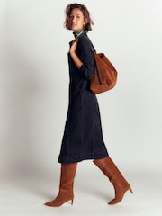 Boden Blue Fleur Cord Midi Dress - Image 4 of 5