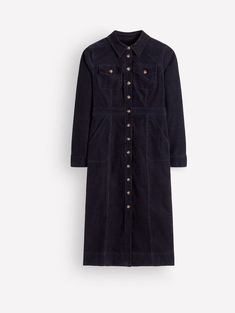 Boden Blue Fleur Cord Midi Dress - Image 5 of 5