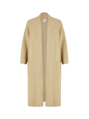 Yumi Cream Knitted Maxi Cardigan with Pockets - Image 5 of 5