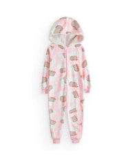 Chat Pusheen rose - Vanilla Underground Unisex Kids Fleece All-In-One - Image 1 de 6