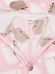 Chat Pusheen rose - Vanilla Underground Unisex Kids Fleece All-In-One - Image 4 de 6