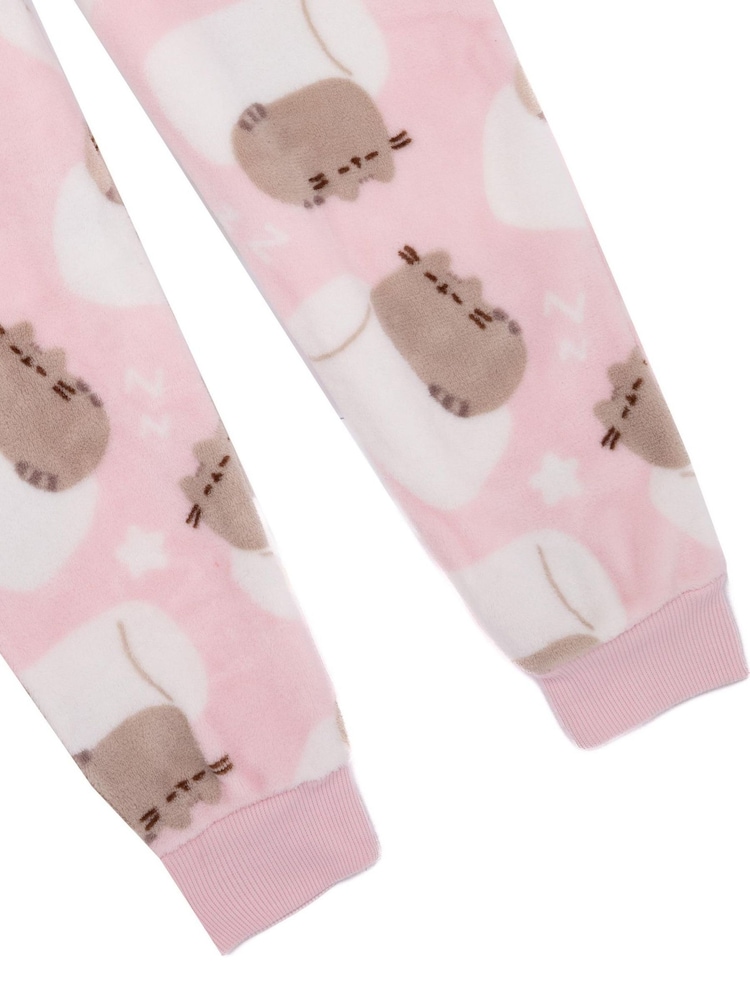 Chat Pusheen rose - Vanilla Underground Unisex Kids Fleece All-In-One - Image 6 de 6