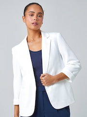 Roman White Petite Classic Stretch Blazer - Image 4 of 8