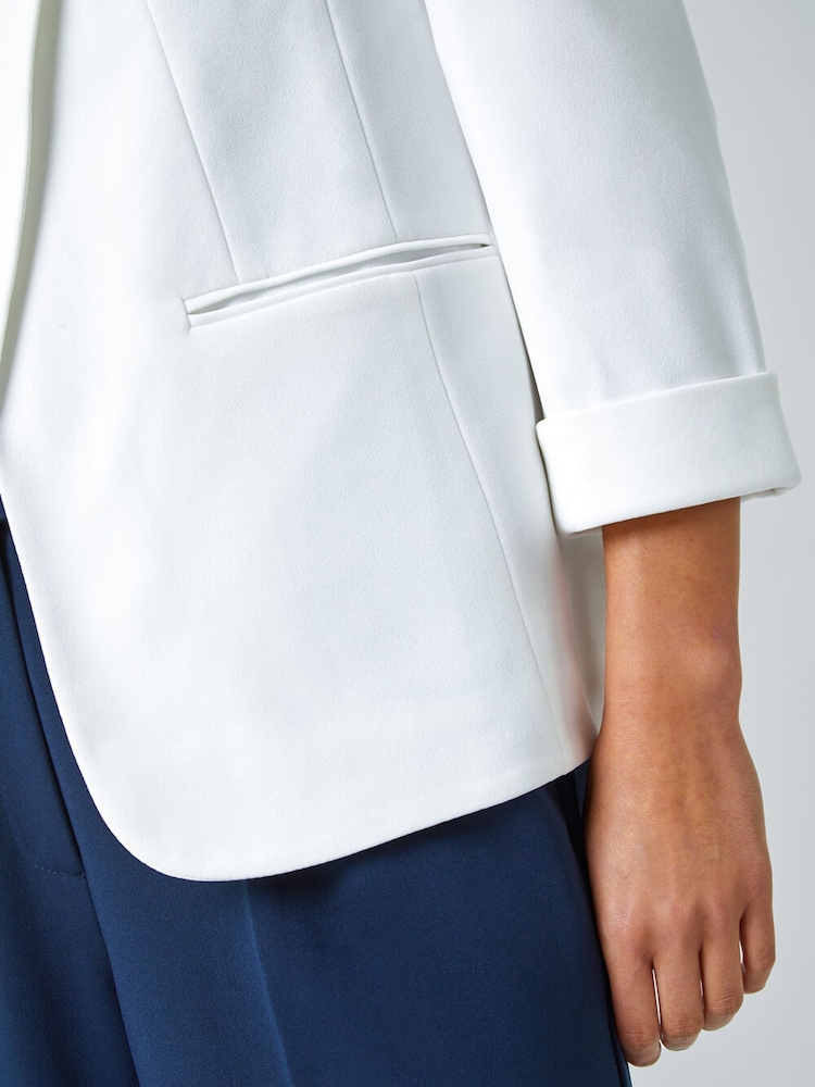 Roman White Petite Classic Stretch Blazer - Image 8 of 8 Roman White Petite Classic Stretch Blazer - Image 8 of 8