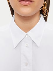 Jigsaw Cotton Relaxed White Shirt - Image 3 of 5