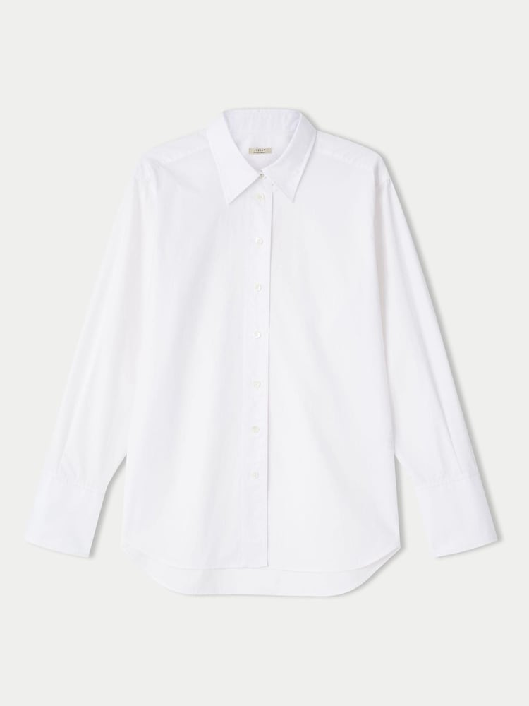 Jigsaw Cotton Relaxed White Shirt - Image 5 of 5