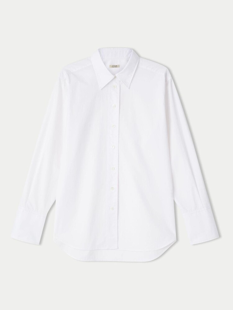 Jigsaw Cotton Relaxed White Shirt - Image 5 of 5 Jigsaw Cotton Relaxed White Shirt - Image 5 of 5