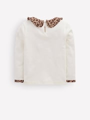 Boden Cream Collared Breton Jersey Top - Image 2 of 3