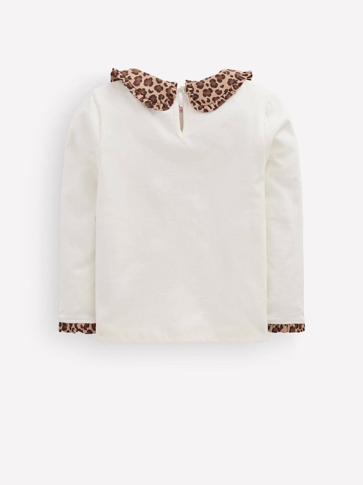 Boden Cream Collared Breton Jersey Top - Image 2 of 3 Boden Cream Collared Breton Jersey Top - Image 2 of 3