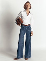 Boden White Volume Sleeve Shirt - Image 4 of 6
