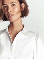 Boden White Volume Sleeve Shirt - Image 5 of 6
