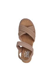 Skechers Natural Bobs Desert Chill Sweet Cross Strap Sandals - Image 9 of 9