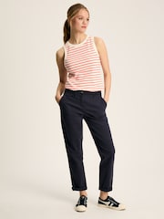 Joules Harbour Cream & Coral Striped Jersey Vest - Image 3 of 6