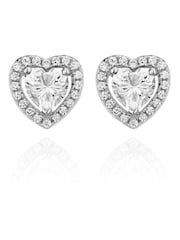 Beaverbrooks Cubic Zirconia Heart Earrings - Image 1 of 3