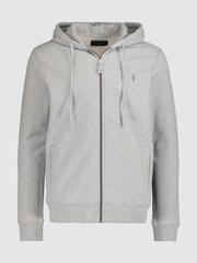 AllSaints Grey 100% Cotton Raven Hoodie - Image 6 of 6