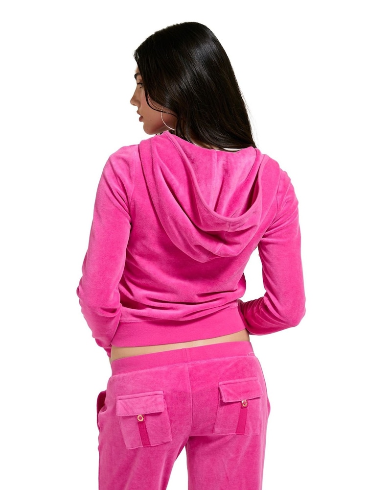 Juicy Couture Pink Washed Robyn Hoodie - Image 2 of 6 Juicy Couture Pink Washed Robyn Hoodie - Image 2 of 6