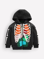 هودي Skeleton Glow Fun بسحاب كامل من Boden - صورة 1 من 3