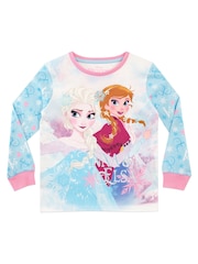 Character Blue Disney Frozen Long Leg 100% Cotton Pyjama Set - Image 2 of 5
