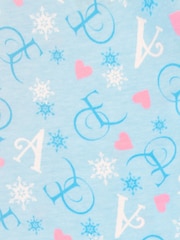 Character Blue Disney Frozen Long Leg 100% Cotton Pyjama Set - Image 5 of 5
