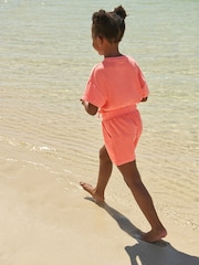 Orange Fluro T-Shirt and Shorts Set (3-16yrs) - Image 3 of 8