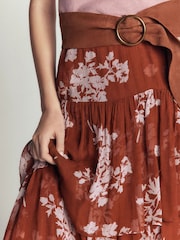 Rot - Boden Tiered Ruffle Midi Skirt - Bild 5 von 6