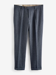 Barbour® Blue Donegal Slim Fit Suit Trousers - Image 5 of 8