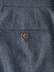 Barbour® Blue Donegal Slim Fit Suit Trousers - Image 8 of 8