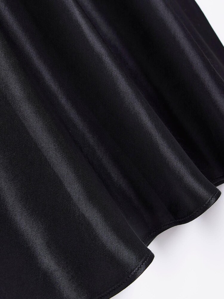 River Island Black Easy Bias Satin Maxi Skirt - Image 6 of 6