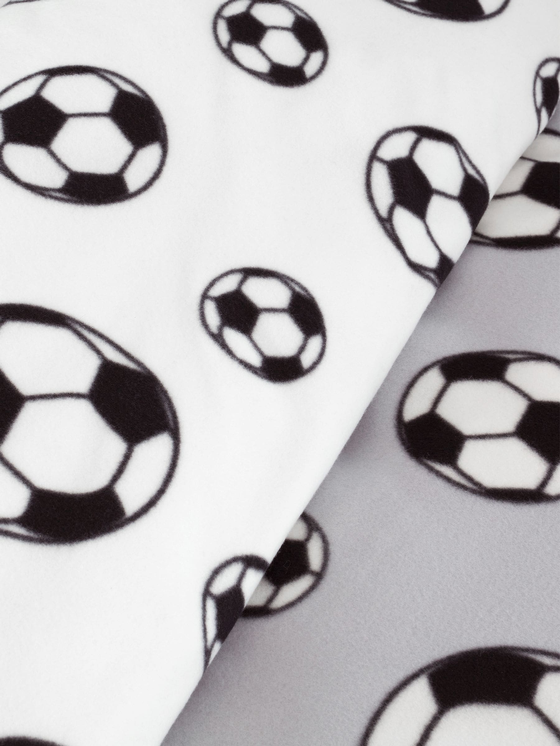 Catherine Lansfield Fußball-Bettwäsche Set (Doppelbett) – Wendbar, Aus Gebürsteter Baumwolle, Grau