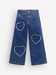 Boden Blue Heart Embroidered Wide Leg Jeans - Image 1 of 4