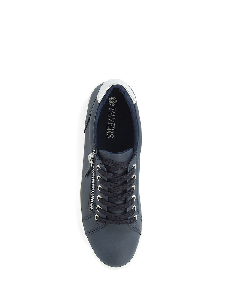 Pavers Blue Navy Pavers Chunky Platform Trainers - Image 4 of 6