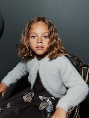 Grey Fluffy Shrug Cardigan (12mths-16yrs) - Image 2 of 6