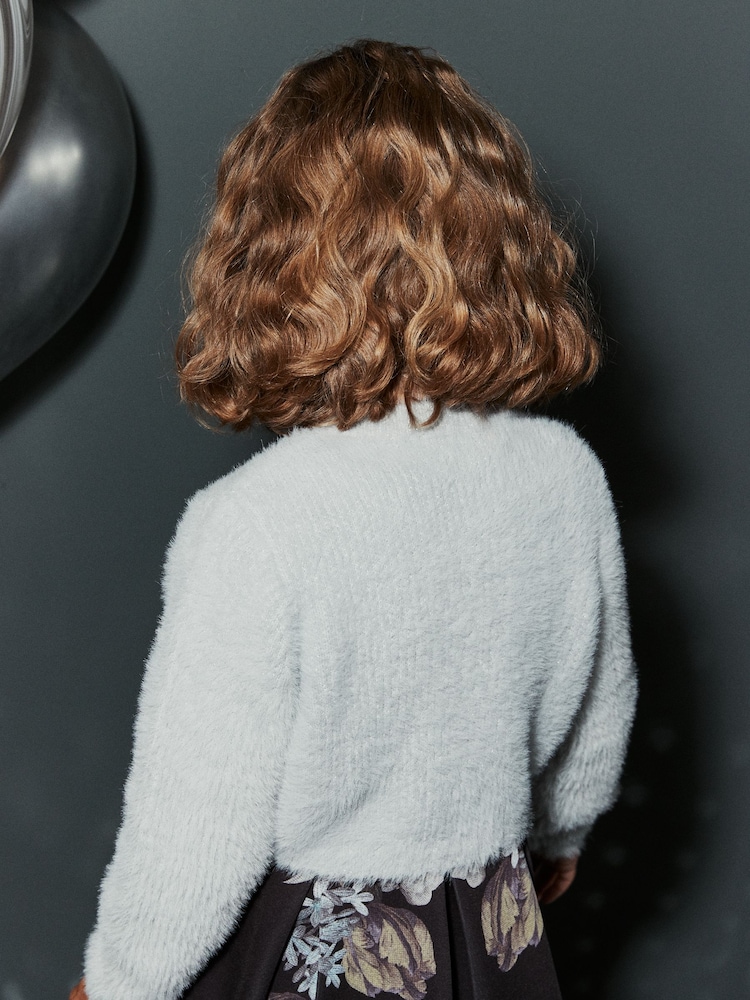 Grey Fluffy Shrug Cardigan (12mths-16yrs) - Image 3 of 6