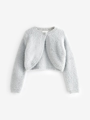 Grey Fluffy Shrug Cardigan (12mths-16yrs) - Image 4 of 6