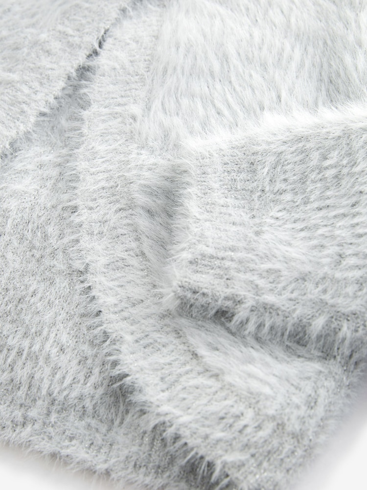 Grey Fluffy Shrug Cardigan (12mths-16yrs) - Image 6 of 6
