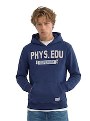 Superdry Blue Track Hoodie - Image 1 of 7