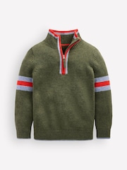 Boden Green Heritage Half-Zip Jumper - Image 3 of 5