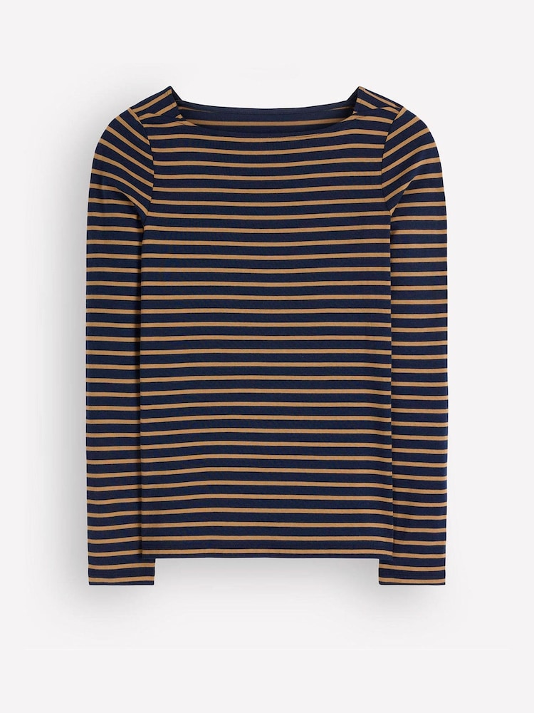 Boden Blue Square Neck Long Sleeve T-Shirt - Image 5 of 5 Boden Blue Square Neck Long Sleeve T-Shirt - Image 5 of 5