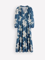 Bleu - Robe mi-longue en coton Nicola de Boden - Image 6 de 6