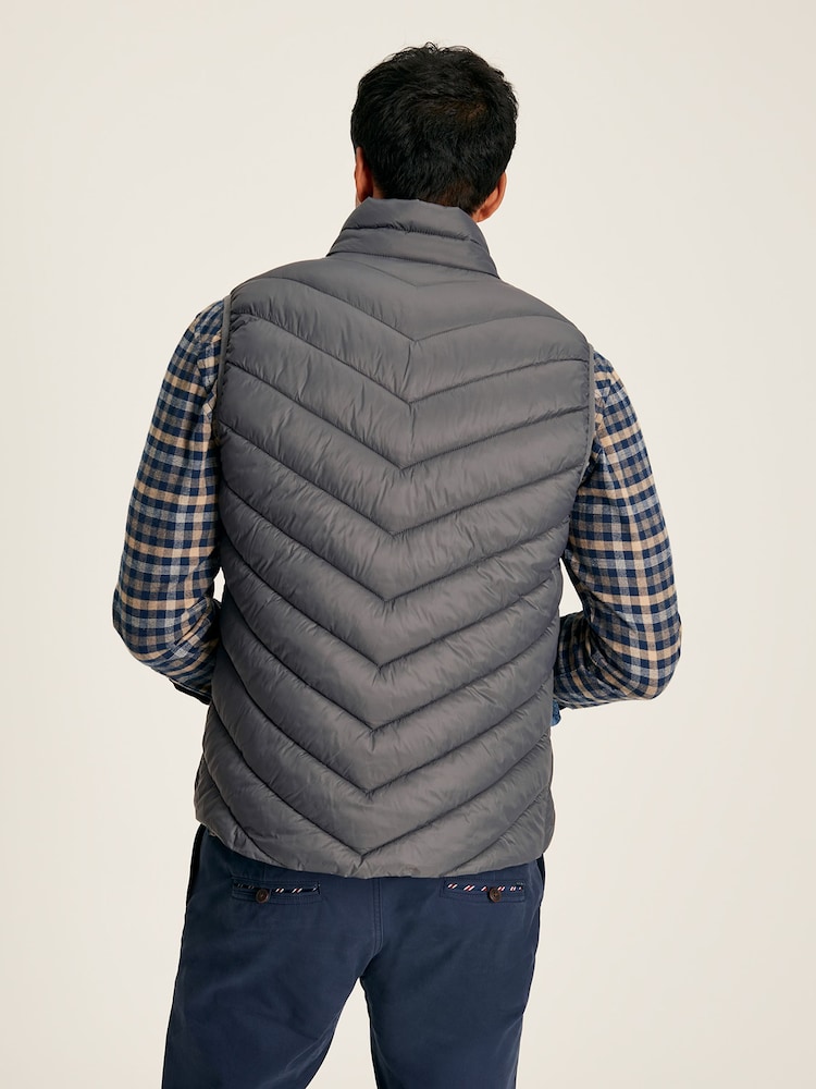 Joules Garrett Grey Showerproof Padded Gilet - Image 2 of 5