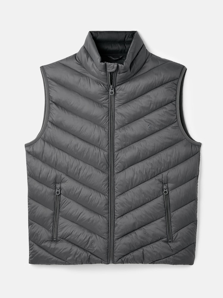 Joules Garrett Grey Showerproof Padded Gilet - Image 5 of 5