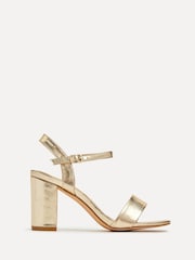 Linzi Gold Skyline Open Back Barely There Block Heeled Sandals - Image 2 of 5