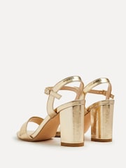 Linzi Gold Skyline Open Back Barely There Block Heeled Sandals - Image 4 of 5