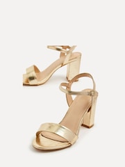 Linzi Gold Skyline Open Back Barely There Block Heeled Sandals - Image 5 of 5