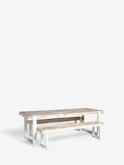 Light Wood Jefferson Pine 8 Seater Dining Table and Bench Set - Image 6 of 8
