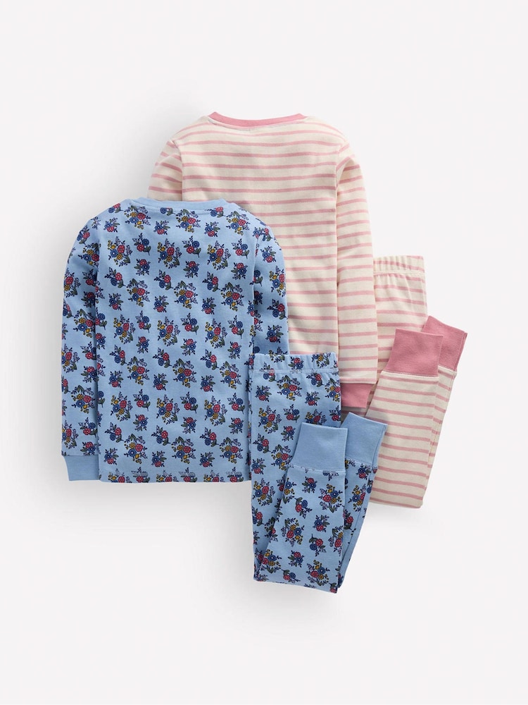 Boden Blue Twin Pack Snug Pyjamas - Image 2 of 3 Boden Blue Twin Pack Snug Pyjamas - Image 2 of 3