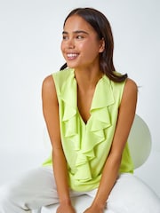 Roman Green Petite Frill Front Blouses - Image 1 of 1