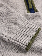 Boden Grey Heritage Half-Zip Jumper - Image 3 of 3