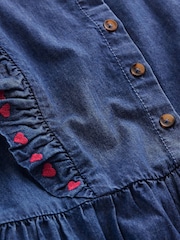 Boden Blue Winnie Frill Trim Shirt Dress - Image 3 of 3
