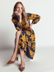 Or - Robe mi-longue en coton Nicola de Boden - Image 1 de 6